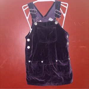 New Legends Purple Velvet Overall Dress Size 4T